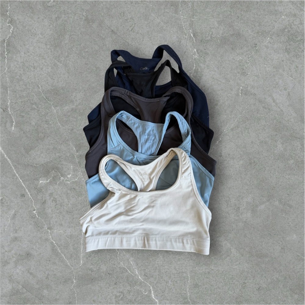 Comfortable Sports Bras Set - Cream, Blue, Black